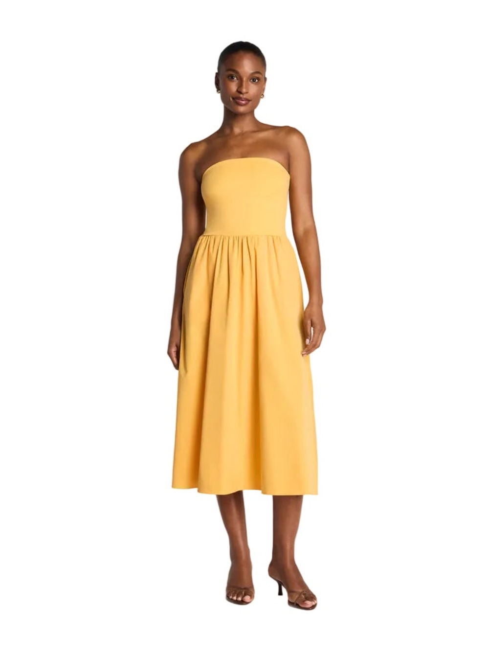 Strapless Midi Dress in Yellow SPANX NWT